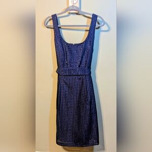 Ann Klein Navy Blue Sleeveless Dress